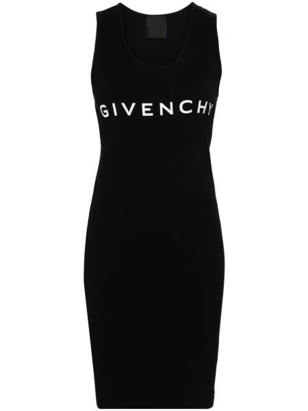 Obleka s potiskom Givenchy črna
