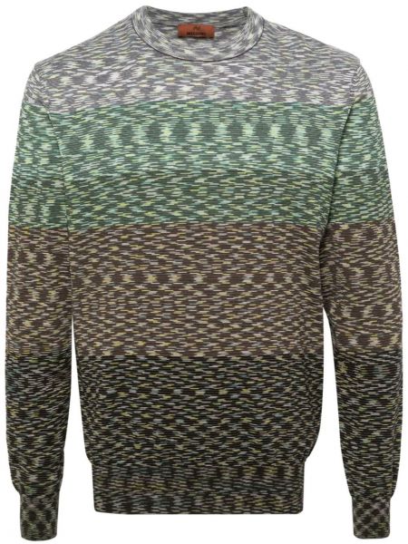 Pleteni džemper Missoni zelena