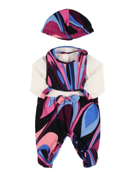 Jersey bomull romper for jenter Pucci hvit