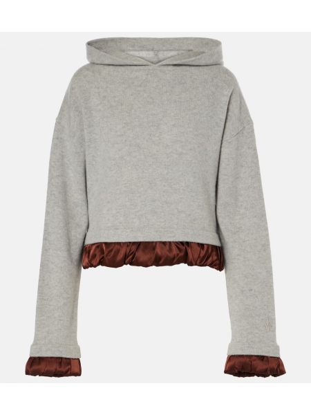 Ull satin hoodie Jw Anderson grå