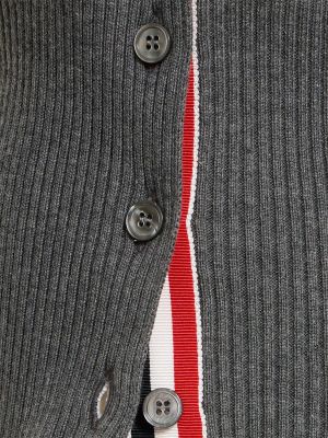 Bavlněný kardigan Thom Browne šedý