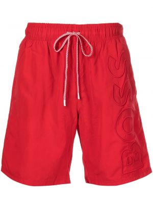 Shorts brodeés Boss rouge