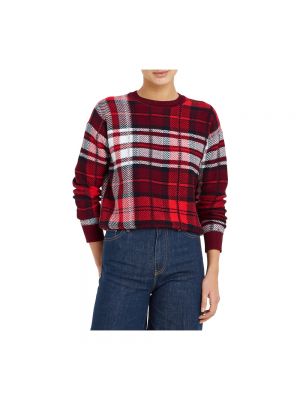 Suéter de algodón con estampado Tommy Hilfiger rojo
