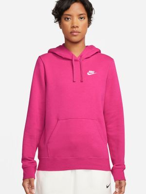 Флисовый пуловер с капюшоном Nike розовый