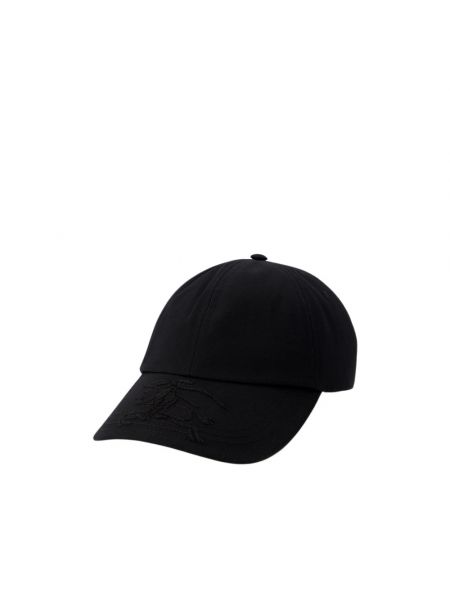 Leder cap mit applikationen Burberry schwarz