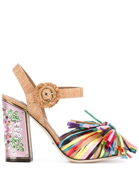 Sandale cu franjuri Dolce & Gabbana