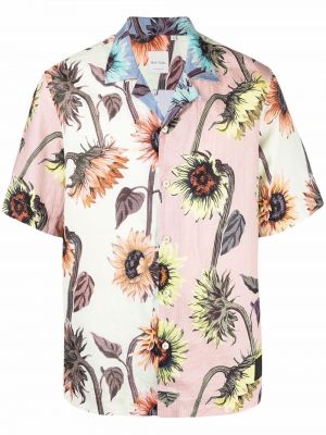 Trykt floral skjorte Paul Smith blå