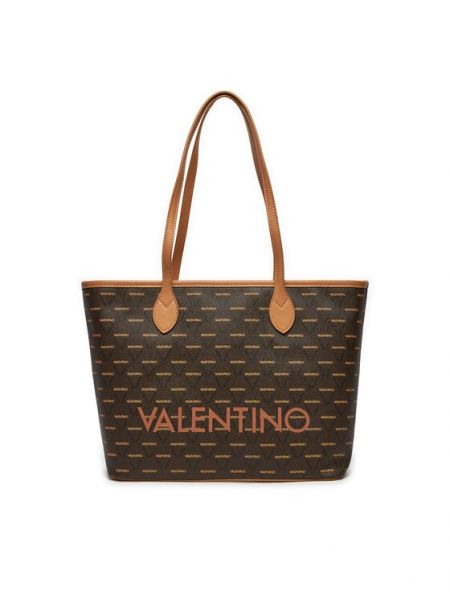 Τσάντα shopper Valentino καφέ