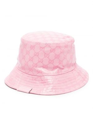 Bavlněný klobouk Gucci růžový