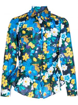 Kvetinová bavlnená košeľa s potlačou Egonlab