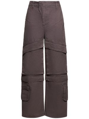 Pantalones cargo de algodón Entire Studios gris
