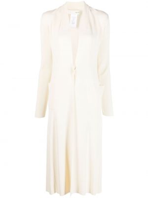 Плетен жилетка с v-образно деколте Isabel Benenato бяло