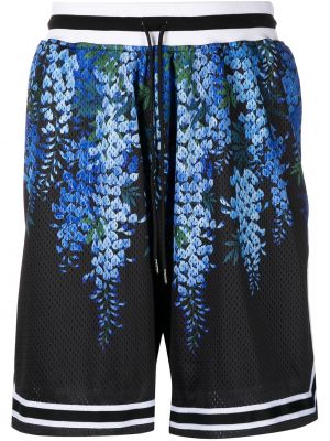 Kratke hlače s cvetličnim vzorcem s potiskom John Elliott črna