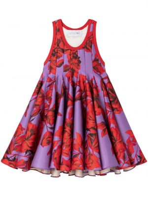Коктейлна рокля на цветя с принт Az Factory