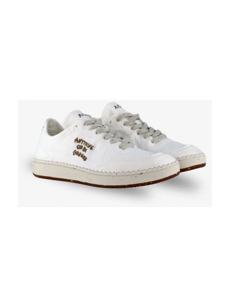 Sneakersy z napisami bawełniane Acbc białe