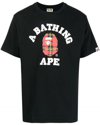 Trykt t-skjorte A Bathing Ape® svart