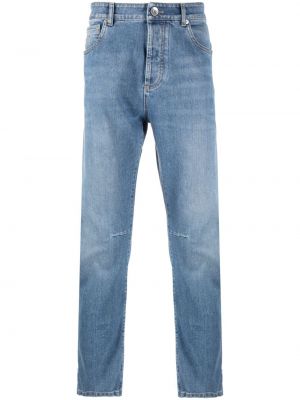 Skinny fit džínsy s nízkym pásom Brunello Cucinelli
