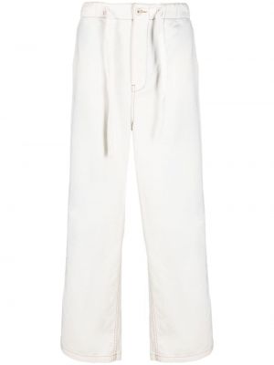 Bavlněné straight fit džíny Loewe bílé