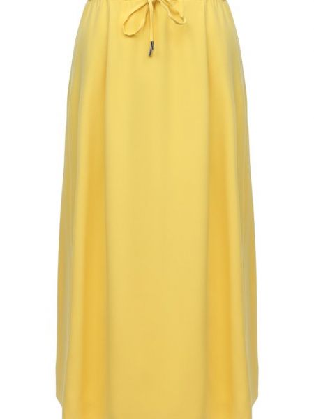 Шелковая юбка Loro Piana желтая