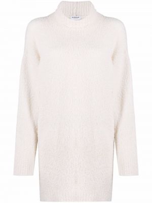 Плетен пуловер Dondup бяло
