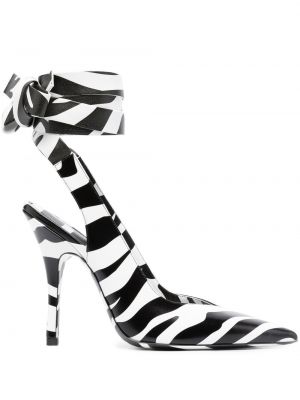 Pantofi cu toc cu imagine cu model zebră The Attico