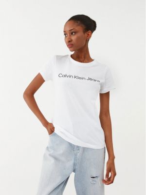 Majica Calvin Klein Jeans bela