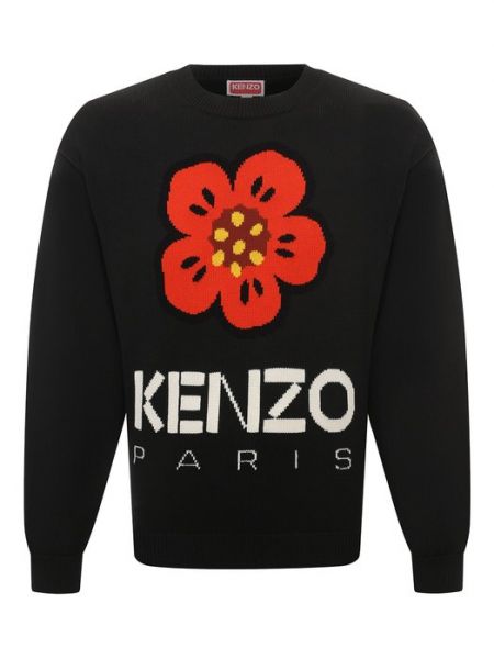 Хлопковый свитер Kenzo черный