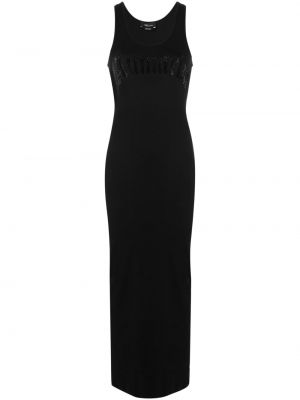 Dlouhé šaty s potlačou Blumarine čierna