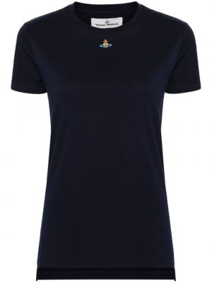 T-shirt brodé à imprimé Vivienne Westwood bleu