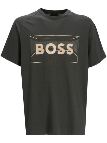 T-shirt mit print Boss grün