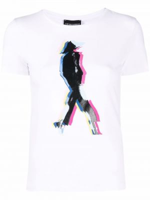 Camiseta con estampado Emporio Armani blanco