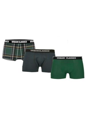 Kockované boxerky Urban Classics Plus Size zelená