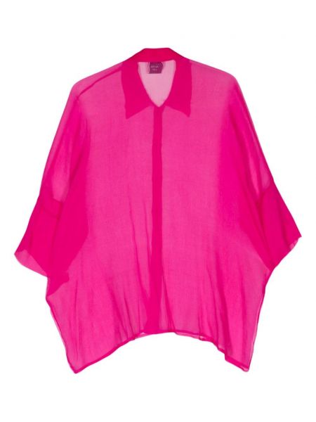 Transparente seiden hemd Alysi pink