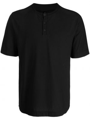 Βαμβακερή μπλούζα με κουμπιά Transit μαύρο