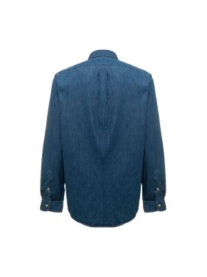 Koszula jeansowa puchowa slim fit Polo Ralph Lauren niebieska