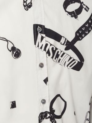 Bavlněná košile Moschino šedá