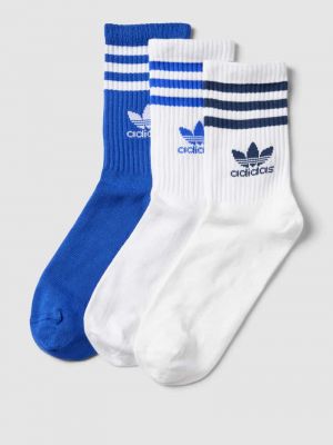 Niebieskie skarpety z nadrukiem Adidas Originals