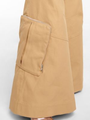 Bavlněné cargo kalhoty Dion Lee béžové