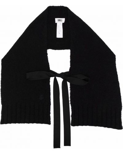 Jersey con escote pronunciado de tela jersey Mm6 Maison Margiela negro