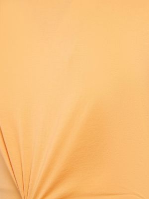 Bavlněná košile jersey Lemaire hnědá