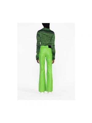 Spodnie skórzane Jw Anderson zielone