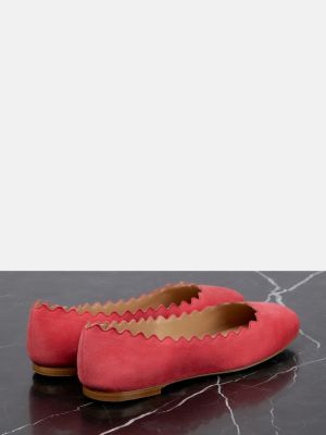 Szarvasbőr balerina cipők Chloã© piros