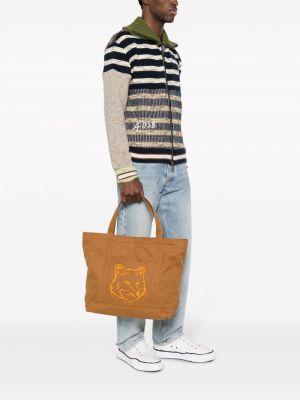 Shopper handtasche Maison Kitsuné braun