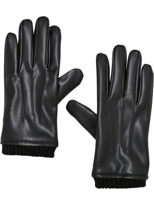 Kožené rukavice Urban Classics Accessoires černé
