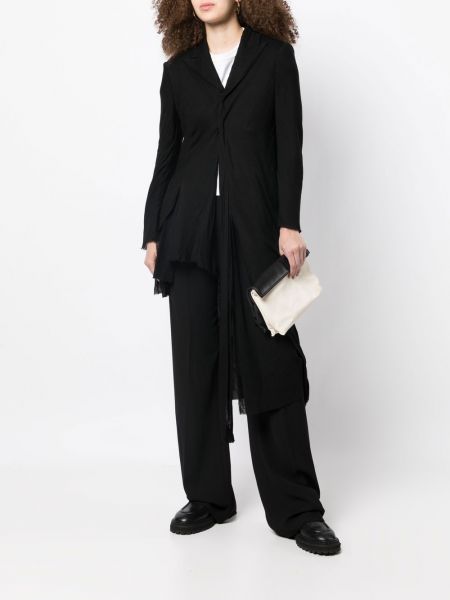 Asimetrisks žakete ar drapējumu Yohji Yamamoto melns