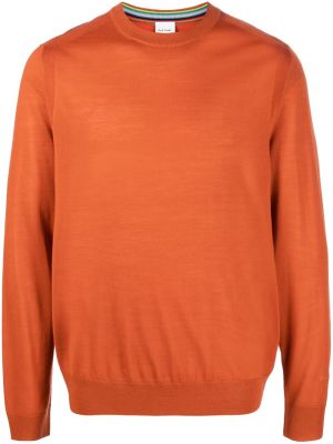 Puloverel de lână din lână merinos tricotate Paul Smith - portocaliu