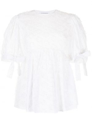 Blusa de encaje Cecilie Bahnsen blanco