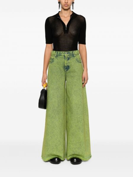 Jeansy relaxed fit Marni zielone