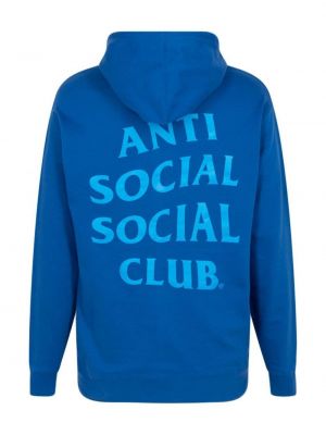 Kapučdžemperis ar apdruku Anti Social Social Club zils