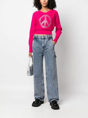 Kampsun Moschino Jeans roosa